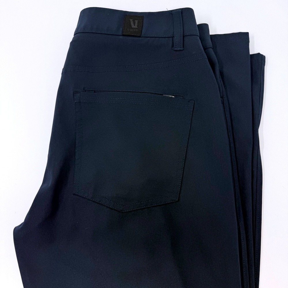 Vuori Mens Meta Pant Ink Dark Navy Blue Tech Performance 5-Pocket Slim Fit 30x31